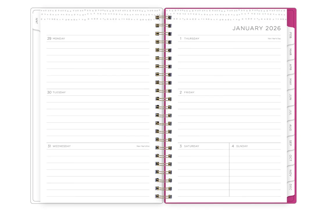 Magenta Blooms 2026 Weekly Monthly 5x8 Kelly Ventura for Blue Sky Planning Calendar - Image 3