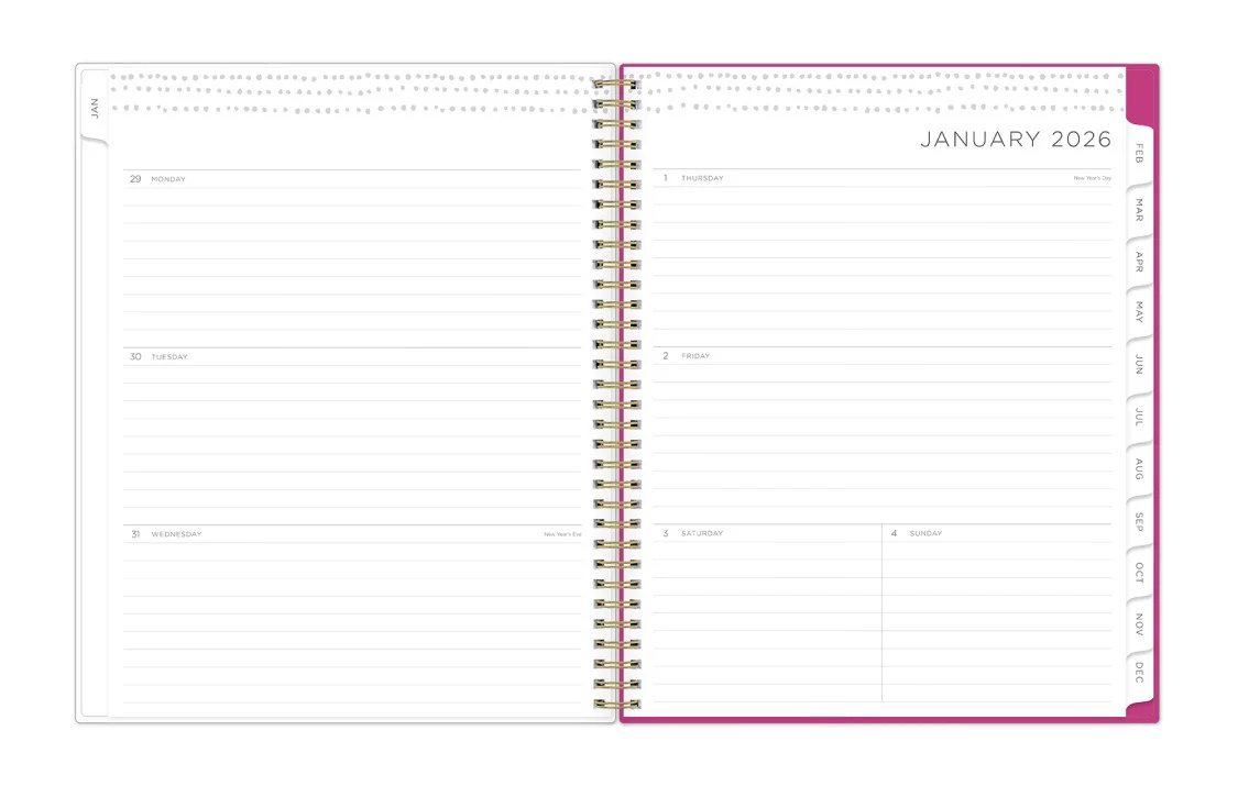 Magenta Blooms 2026 Weekly Monthly 8.5x11 Kelly Ventura for Blue Sky Planning Calendar - Image 3