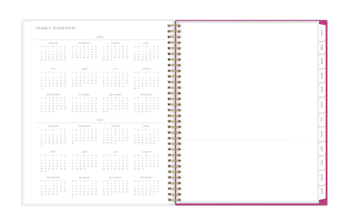 Magenta Blooms 2026 Weekly Monthly 8.5x11 Kelly Ventura for Blue Sky Planning Calendar - Image 4