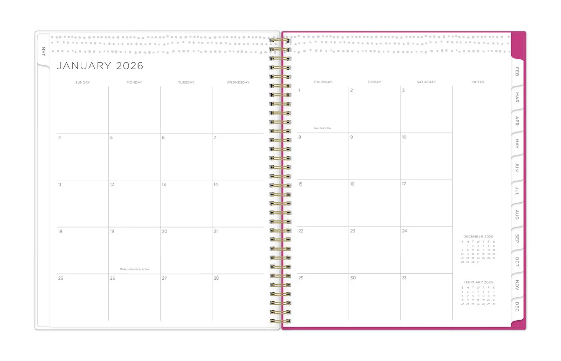 Magenta Blooms 2026 Weekly Monthly 8.5x11 Kelly Ventura for Blue Sky Planning Calendar - Image 5