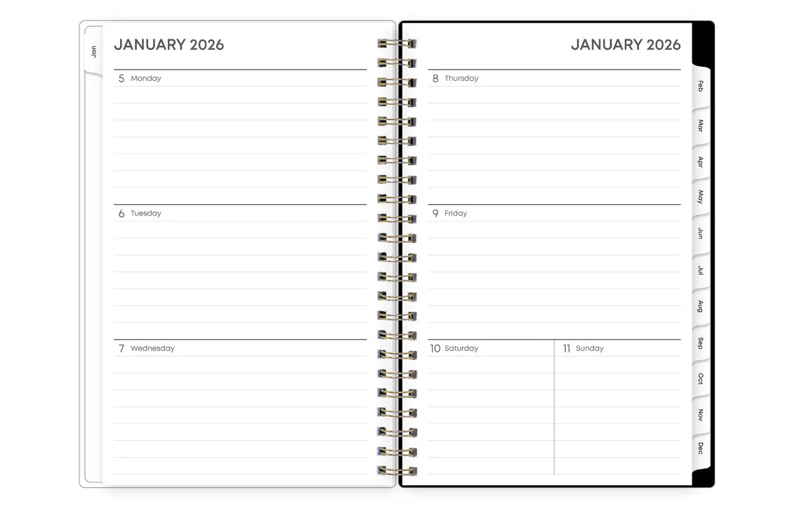 Baccara Dark 2026 Weekly Monthly 5x8 Planning Calendar - Image 3