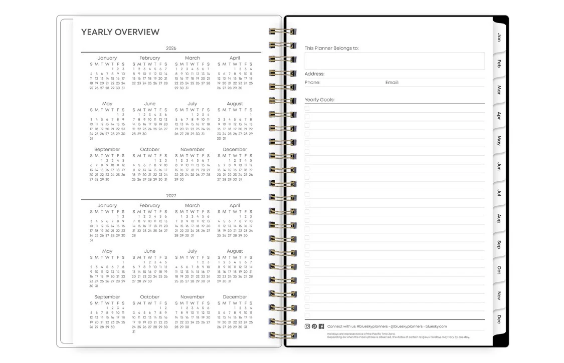 Baccara Dark 2026 Weekly Monthly 5x8 Planning Calendar - Image 5