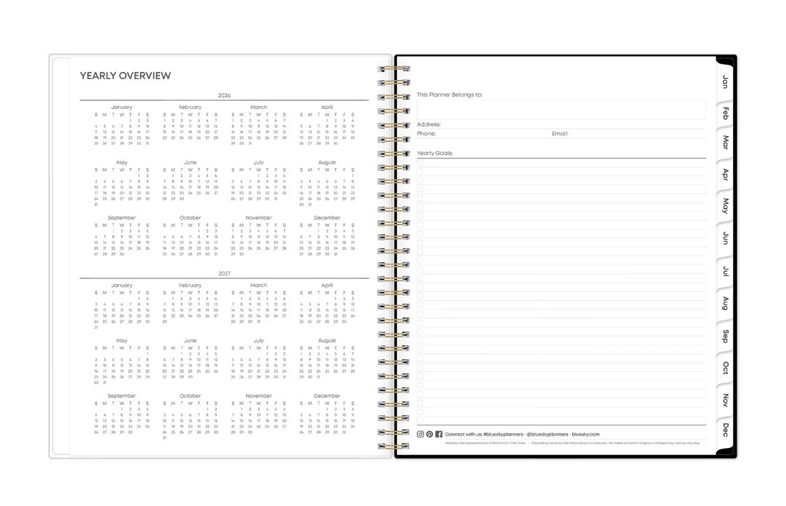 Baccara Dark 2026 Monthly 8x10 Planning Calendar - Image 5