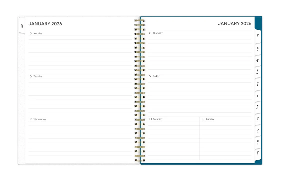 Bakah Blue 2026 Weekly Monthly 8.5x11 Planning Calendar - Image 3
