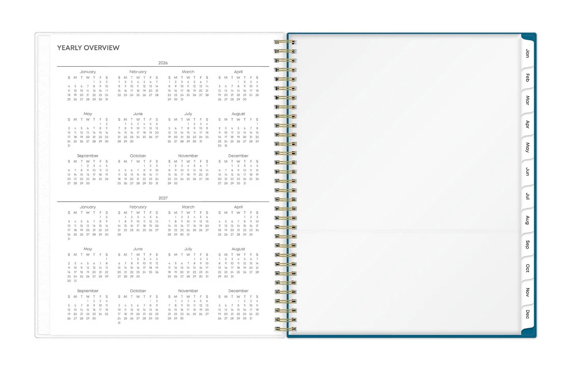 Bakah Blue 2026 Weekly Monthly 8.5x11 Planning Calendar - Image 5