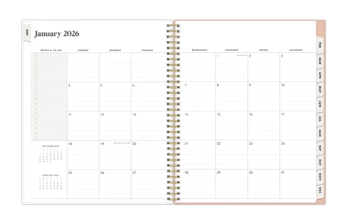 Bengala Desert Rose 2026 Weekly Monthly 8.5x11 Planning Calendar - The Everygirl - Image 4