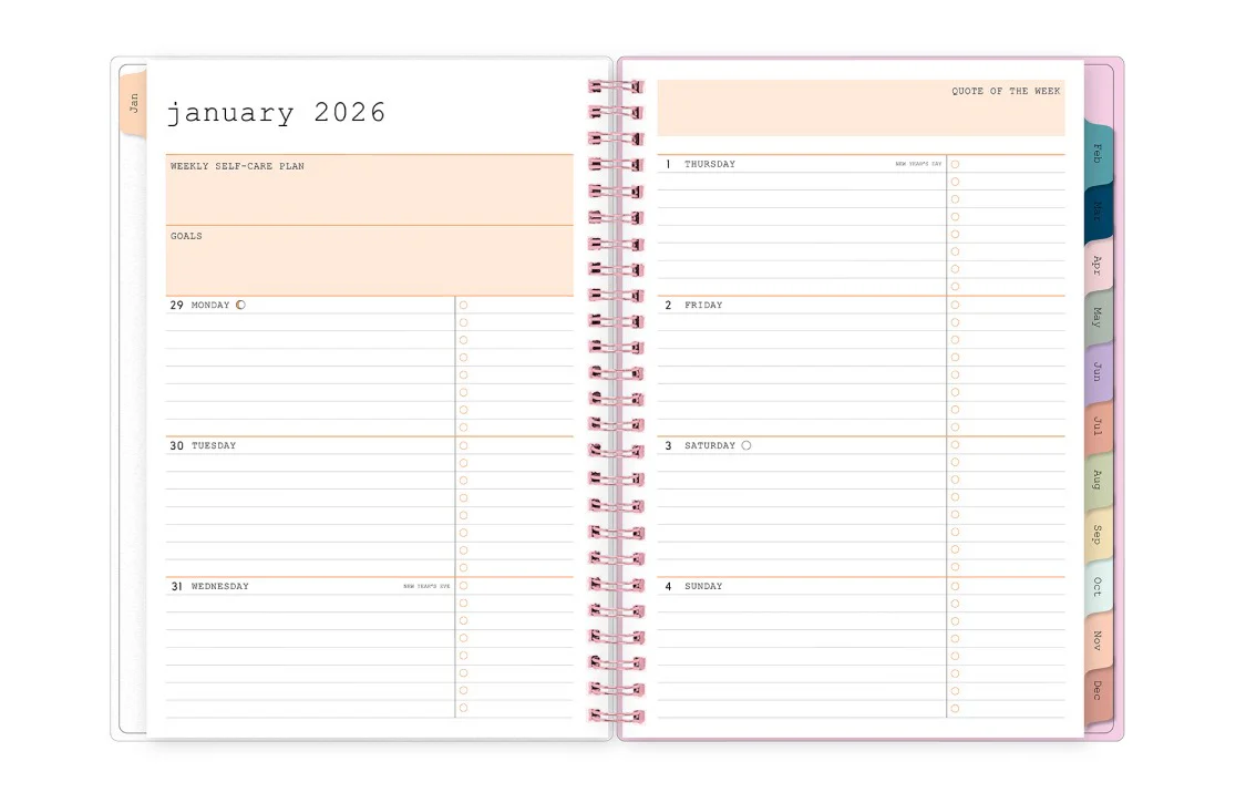 Gloria 2026 Weekly Planner Notes 5.875x8.625 WAAV Planning Calendar - Image 3