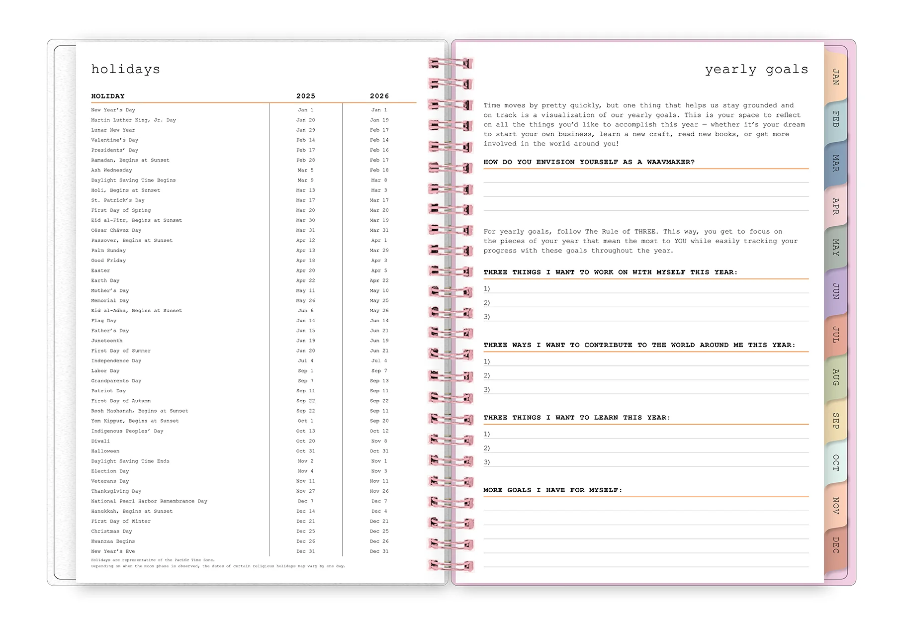 Gloria 2026 Weekly Planner Notes 5.875x8.625 WAAV Planning Calendar - Image 8