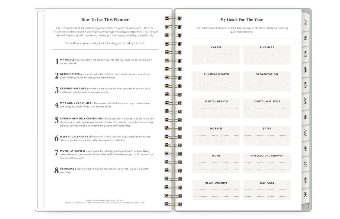 Marisa 2026 Weekly Monthly 5x8 Planning Calendar - The Everygirl - Image 6