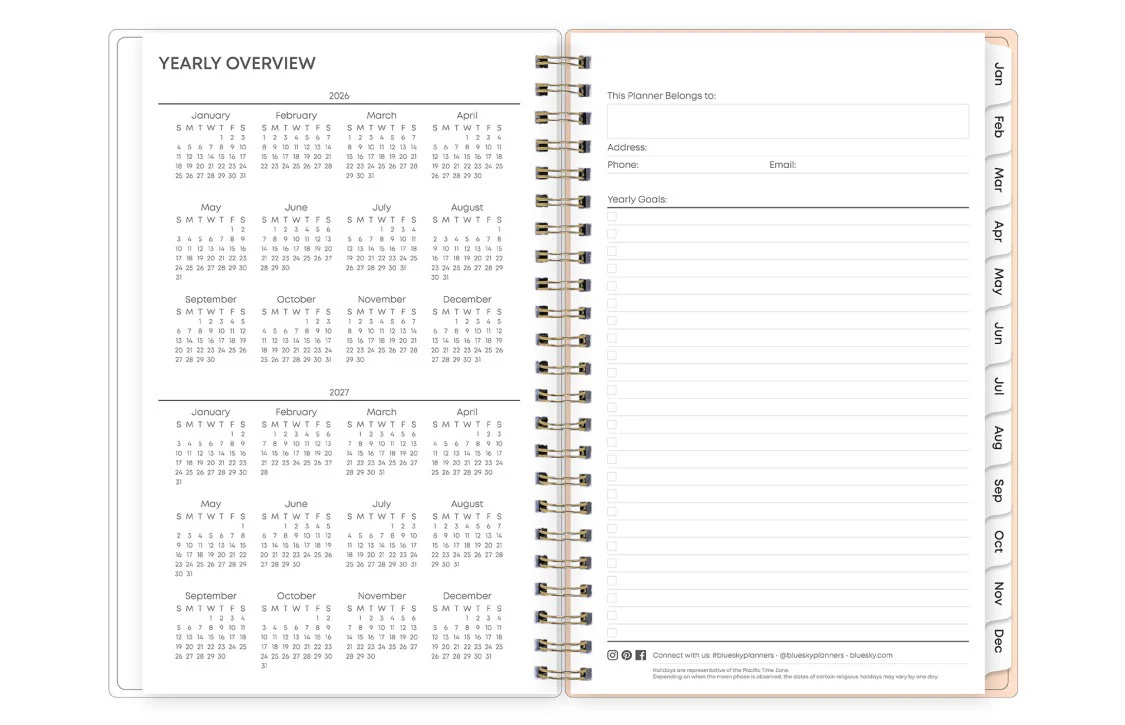 Natalya 2026 Weekly Monthly 5x8 Planning Calendar - Image 5