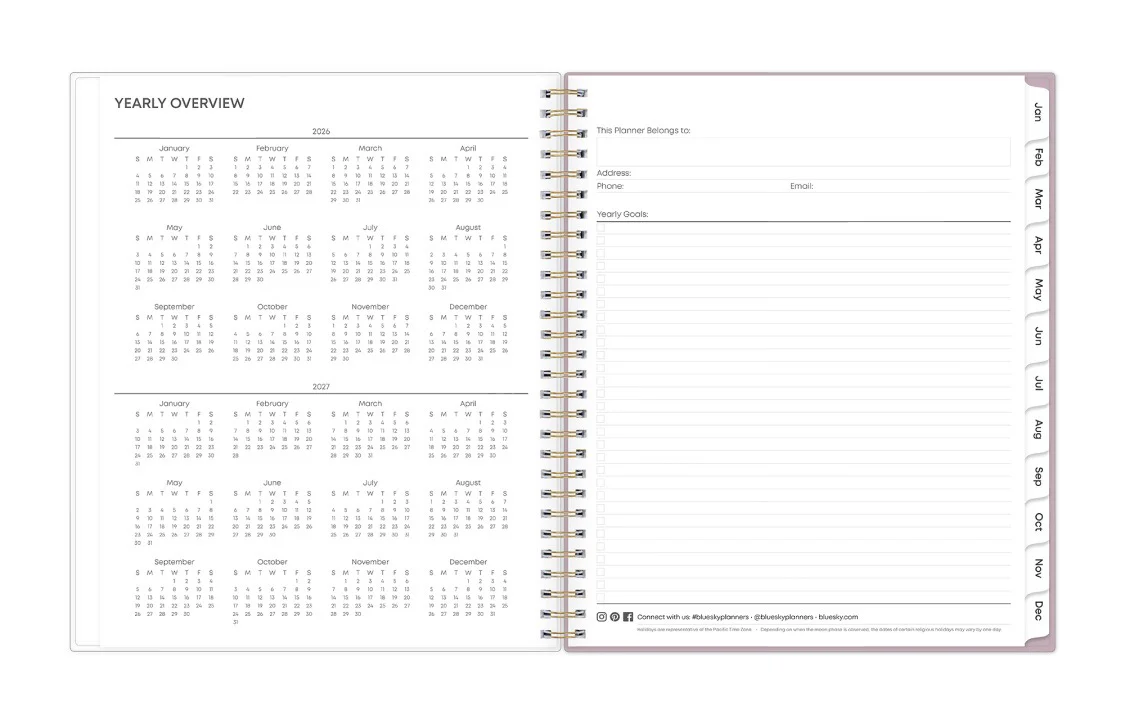 Neveah Purple 2026 Monthly 8x10 Planning Calendar - Image 4