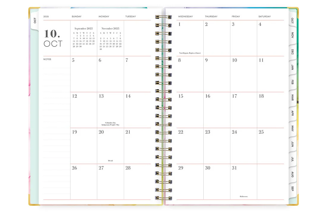 Rainbow Ink 2026 Weekly Monthly 5x8 Planning Calendar - Image 4