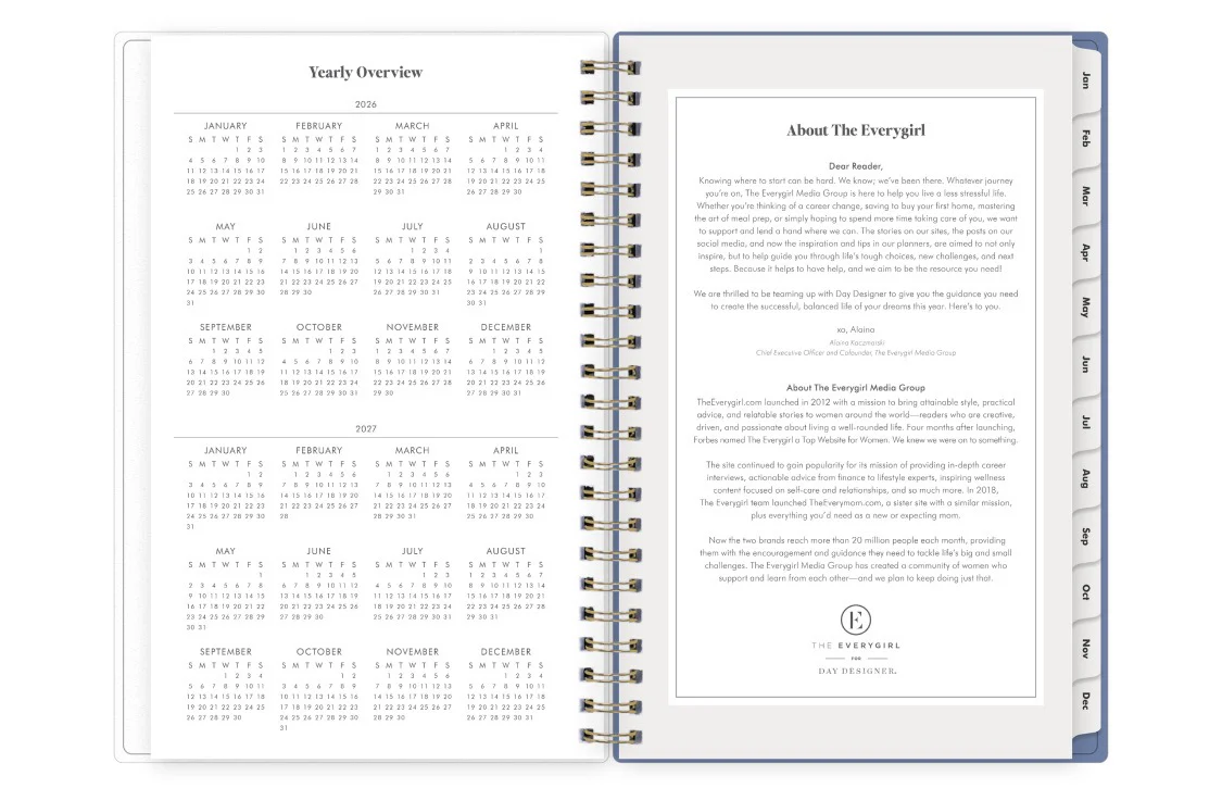 Sadie Blue 2026 Weekly Monthly 5x8 Planning Calendar - The Everygirl - Image 8