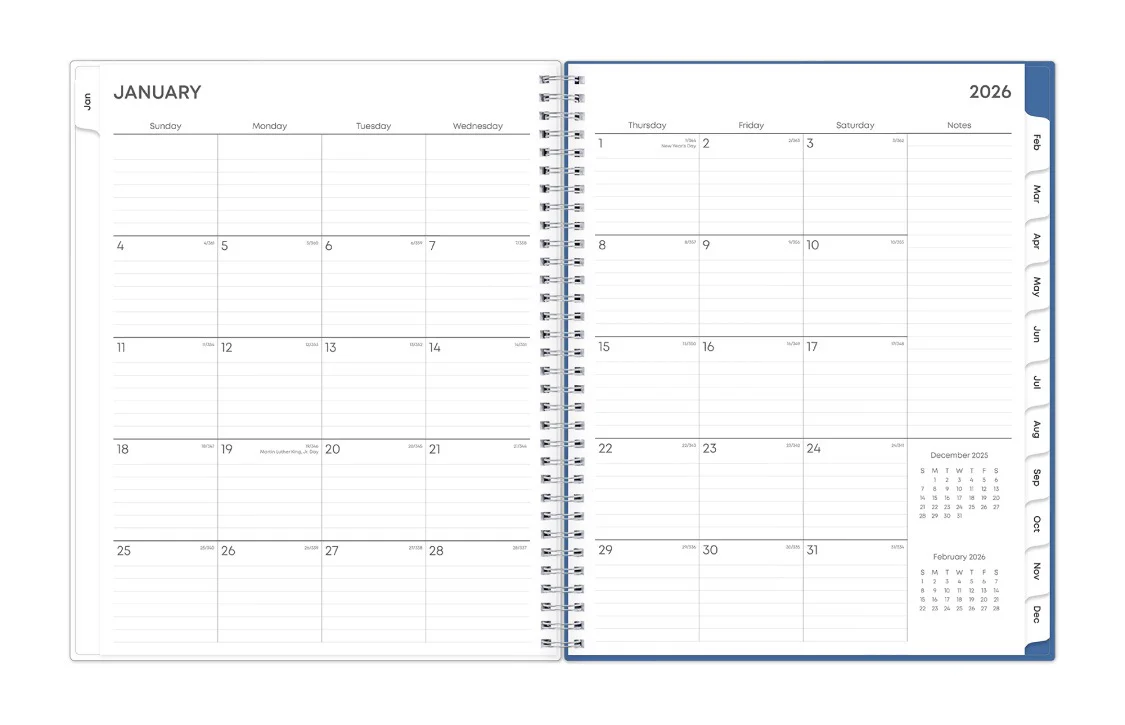 Savoy Cool 2026 Weekly Monthly 8.5x11 Planning Calendar - Image 4