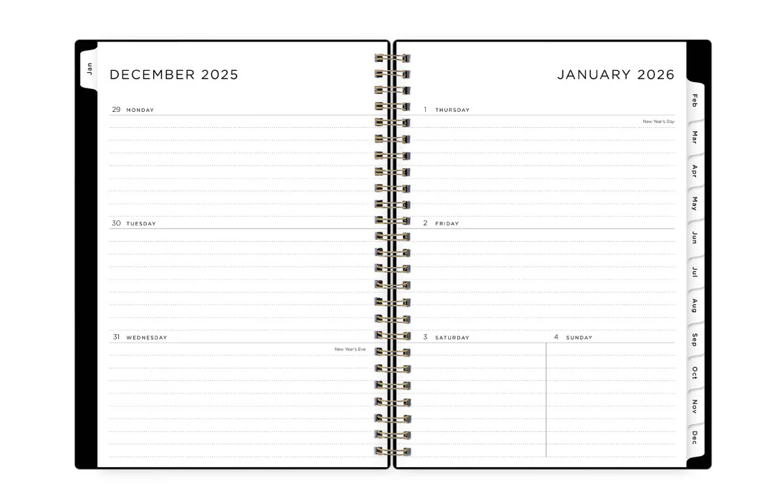 Sweetheart Black 2026 Weekly Monthly 5.875x8.625 Planner Notes - Ashley G - Image 3