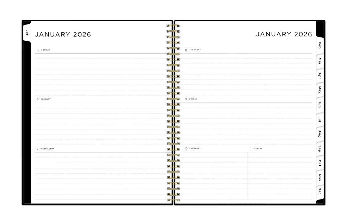 Sweetheart Black 2026 Weekly Monthly 8.5x11 Planning Calendar - Ashley G - Image 3