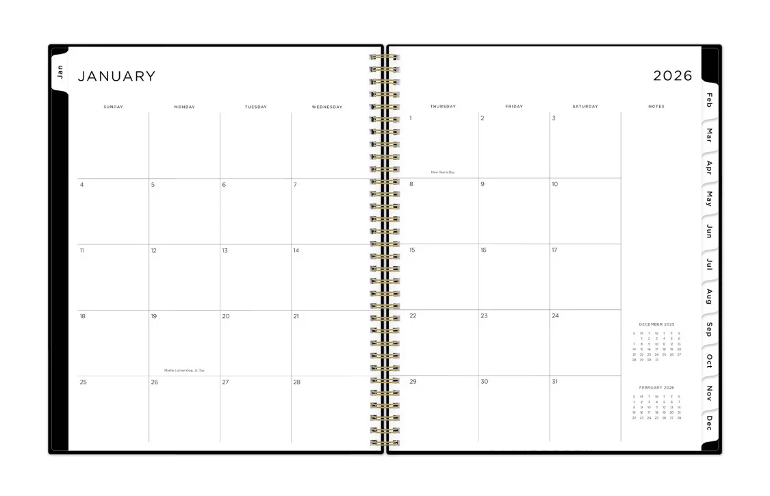 Sweetheart Black 2026 Weekly Monthly 8.5x11 Planning Calendar - Ashley G - Image 4