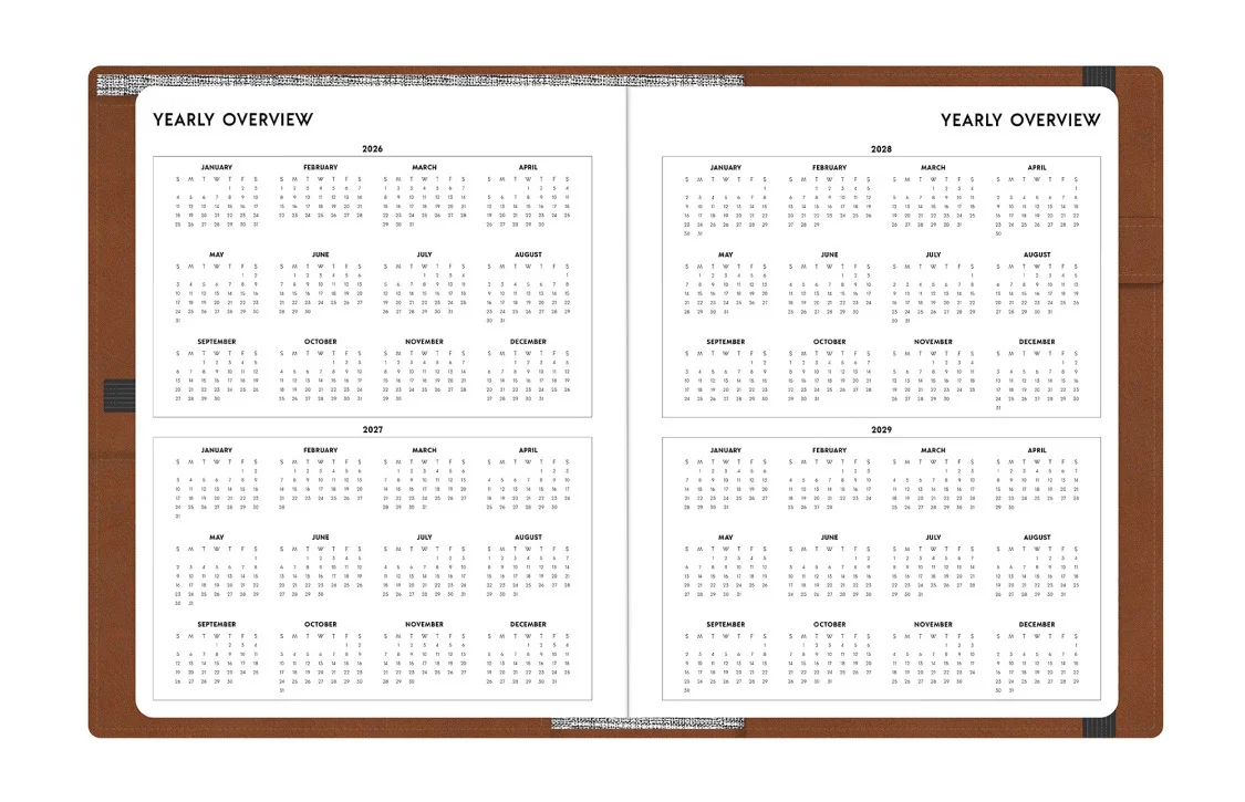 ASMBLD 2026 Monthly Notes 7x9 Planner + Refillable Tan Faux Leather Portfolio - Image 4