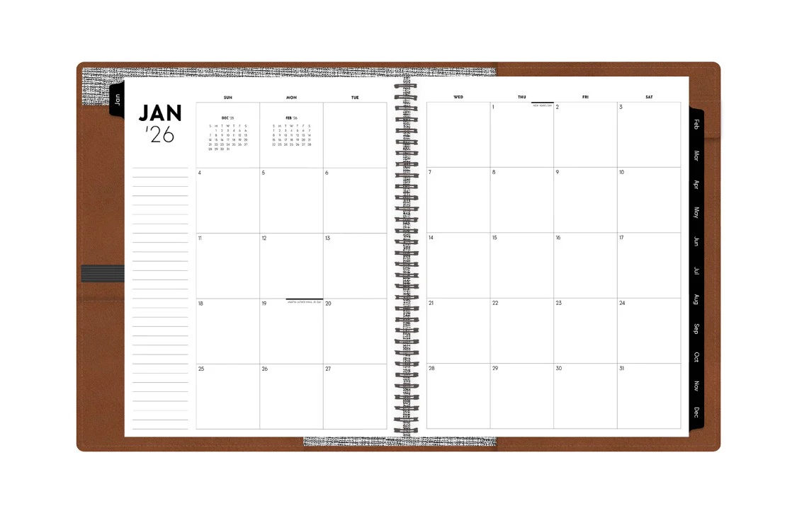 ASMBLD 2026 Tan Weekly Monthly 8.5x11 Padfolio + Planning Calendar - Image 4