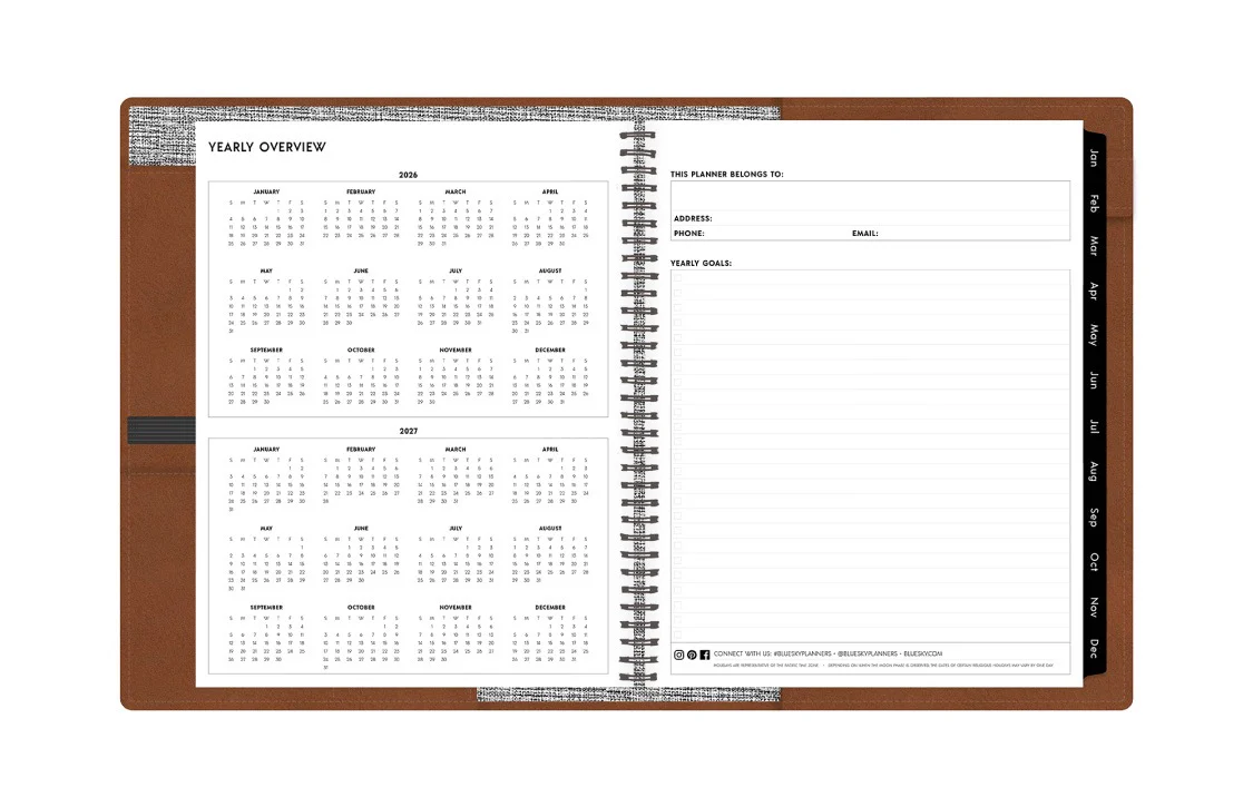 ASMBLD 2026 Tan Weekly Monthly 8.5x11 Padfolio + Planning Calendar - Image 5